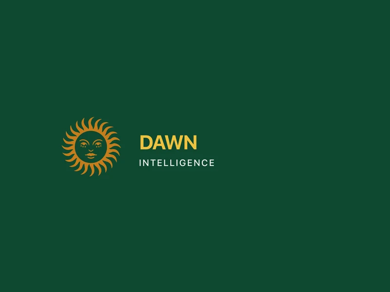 The Dawn sun mark beside the words DAWN INTELLIGENCE on a dark green ground.