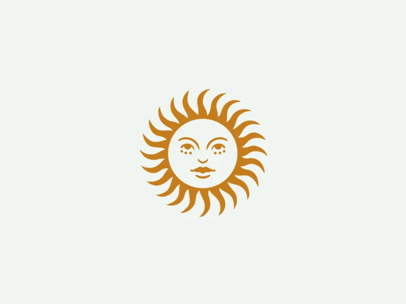 The Dawn sun mark in gold.